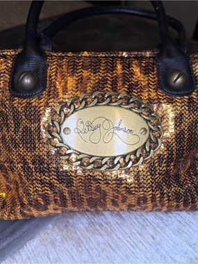 WOW Betsey Johnson GOLD BLING SHOULDER BAG HANDBAG PURSE💛Rare